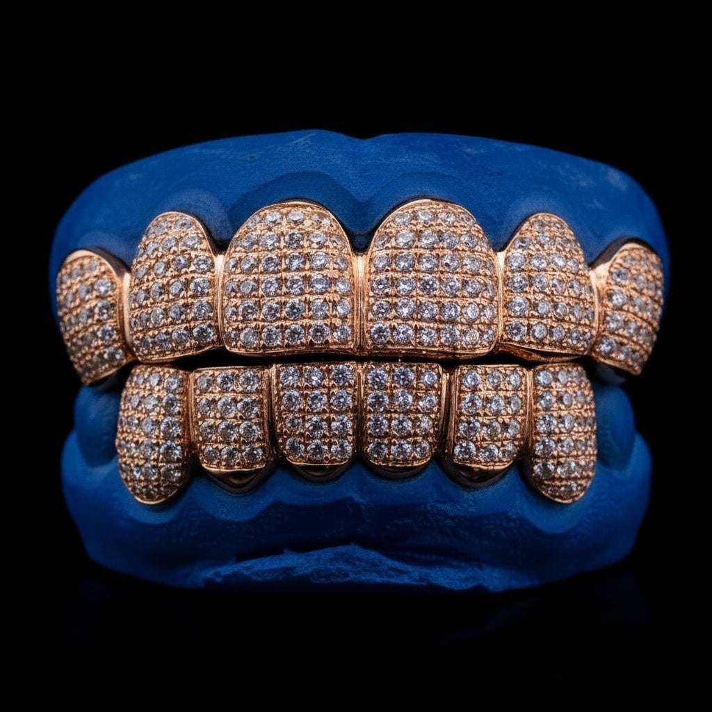 Gold with Moissanites Straight Setting