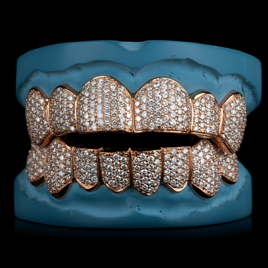 Silver With SI-1 Diamonds HoneyComb Setting