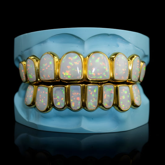 Silver Opal Grillz
