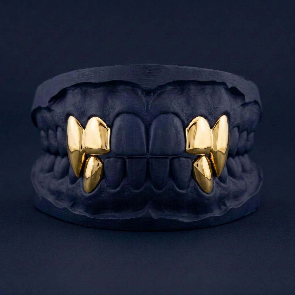 Gold Four Teeth Fangs