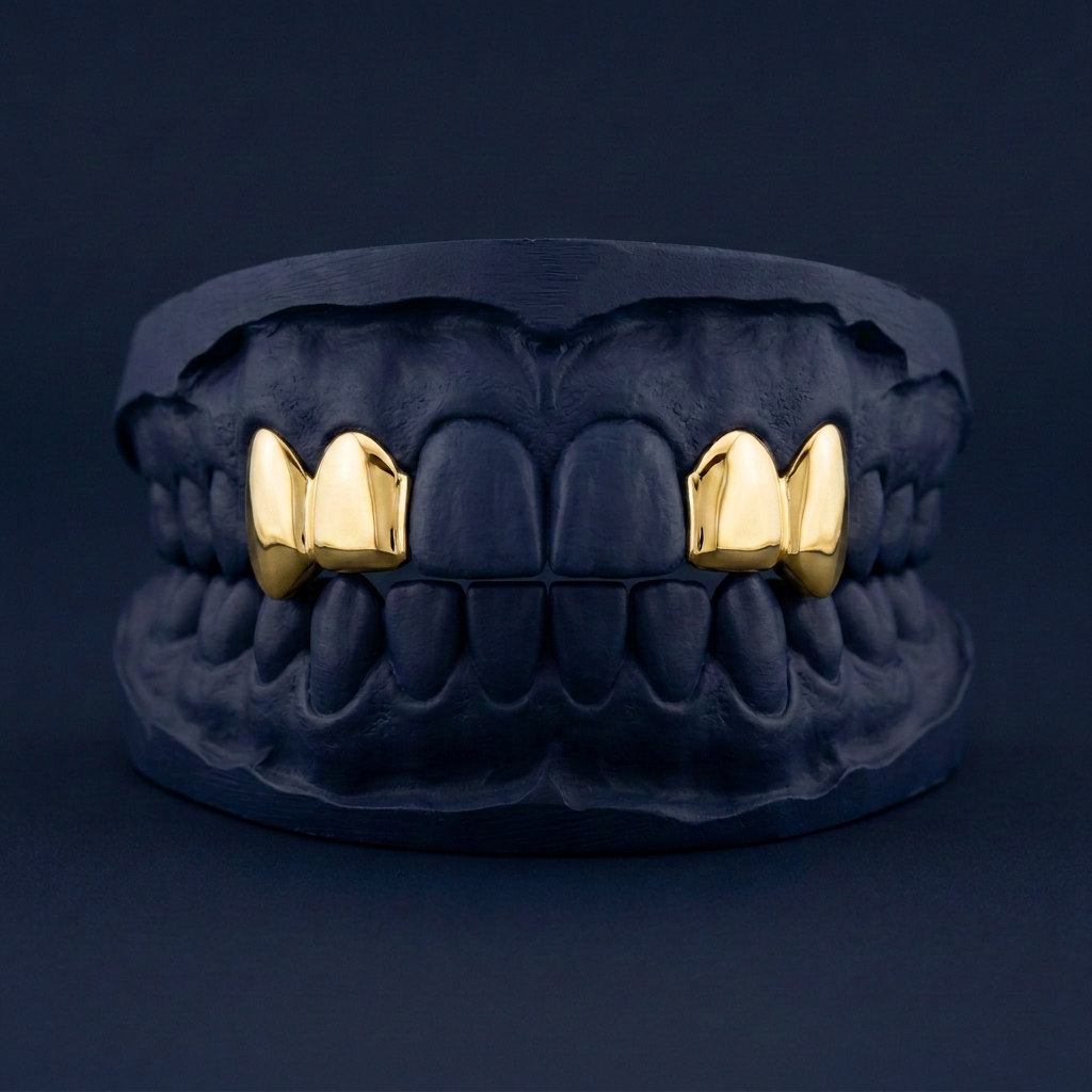 Gold Four Teeth Solid