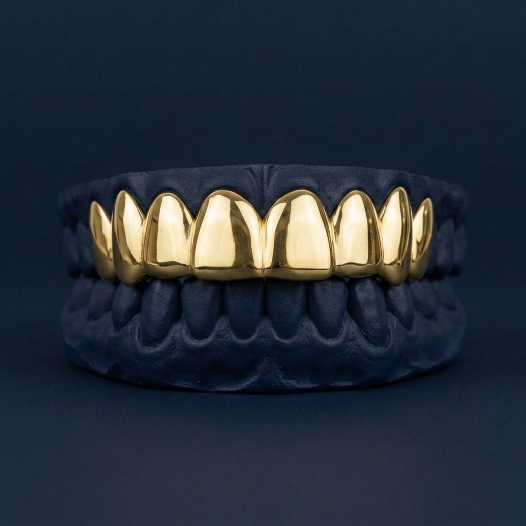 Gold Eight Tooth Solid Top