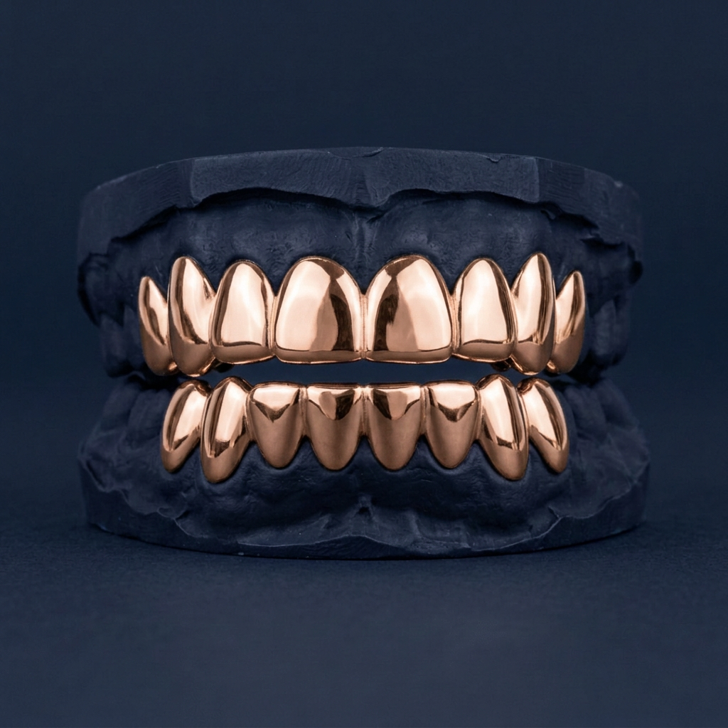 Solid Top And Bottom Set rose gold plated