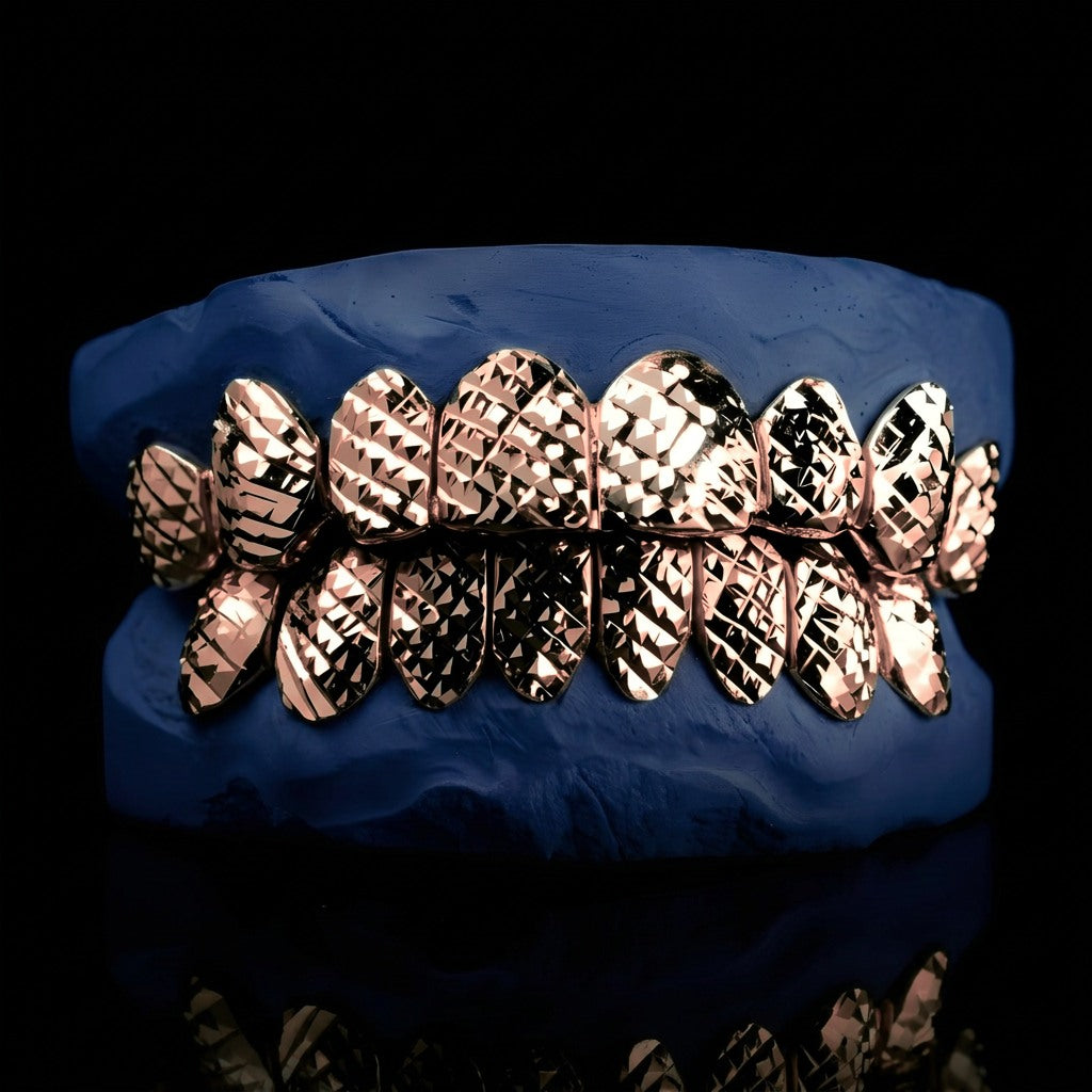 Crystal Cut Sluggs - Gold Diamond Cut Grillz