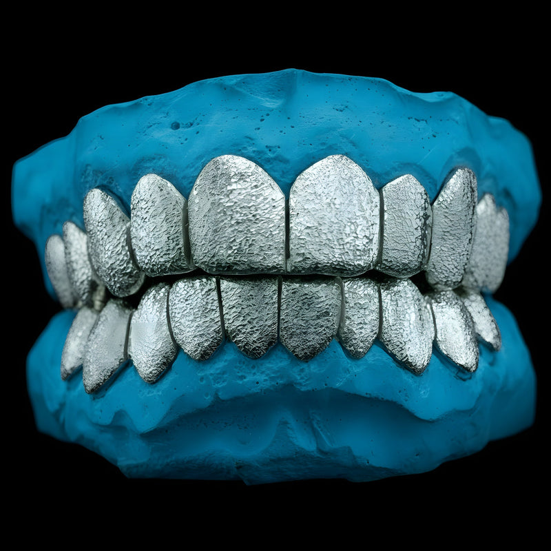 Silver grillz