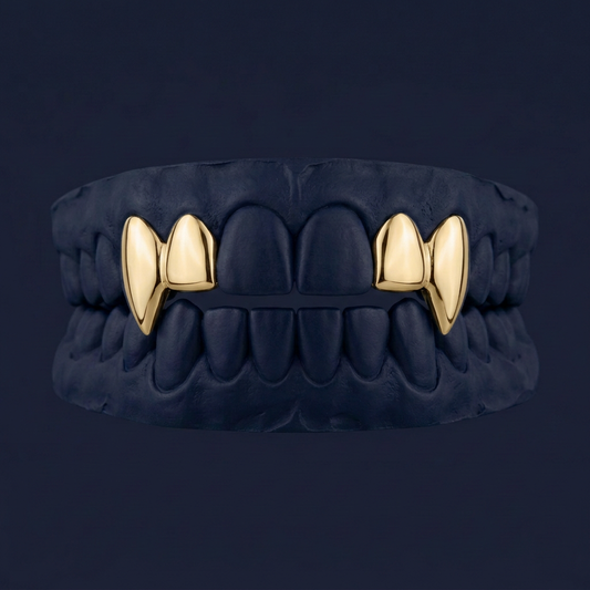 Wolf Pack - Silver Four Teeth Fang Grillz