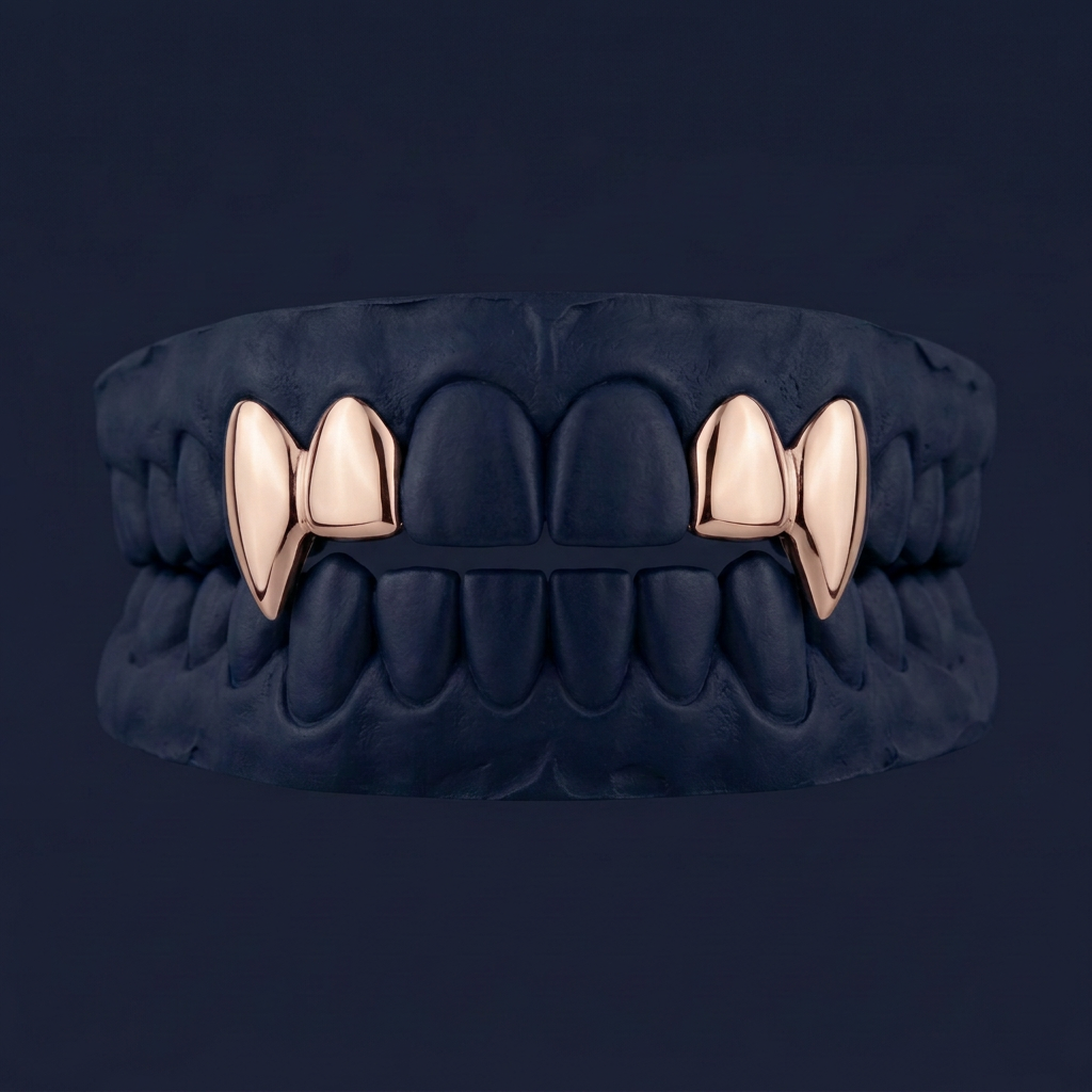 Wolf Pack - Gold Four Teeth Fang Grillz