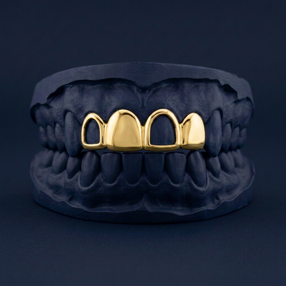 Silver Four Teeth Alternating