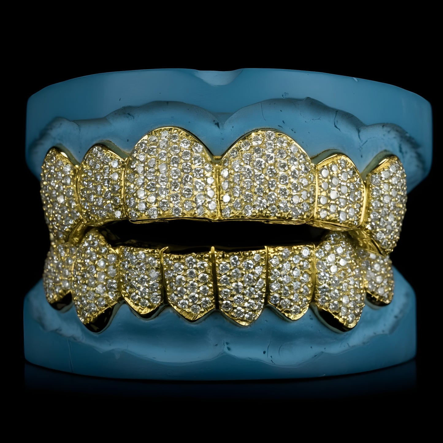 Silver With VS-1 Diamonds Honey Comb