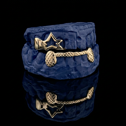 Jon Thrifts x Icestein - Silver Custom Grillz - gold plated - custom fit grillz handmade by Icestein Jewelers