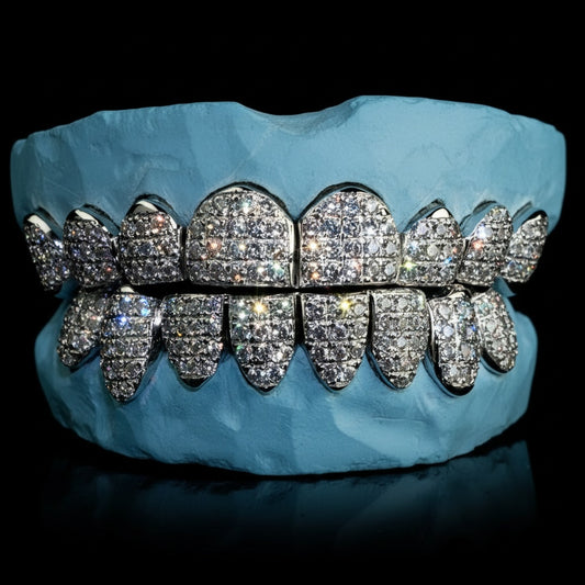 Silver With Moissanaites Straight Setting