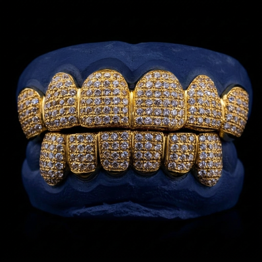 Cold Blooded - Silver Moissanite Iced Out Grillz