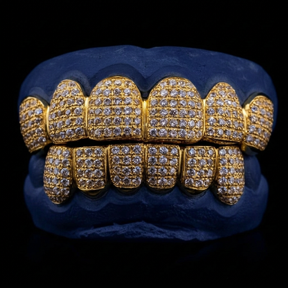 Cold Blooded - Silver Moissanite Iced Out Grillz