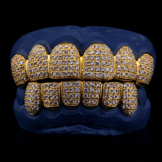 Cold Blooded - Silver Moissanite Iced Out Grillz