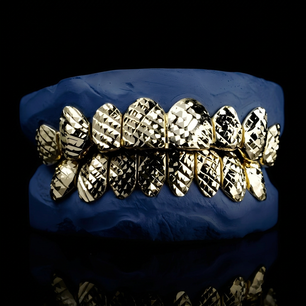 Crystal Cut Sluggs - Gold Diamond Cut Grillz
