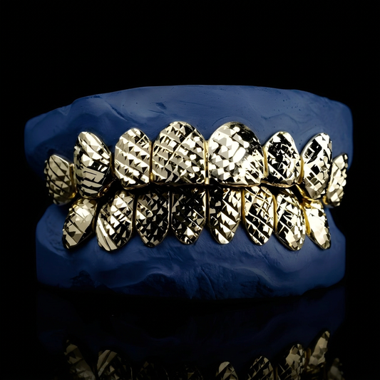 Crystal Cut Sluggs - Gold Diamond Cut Grillz