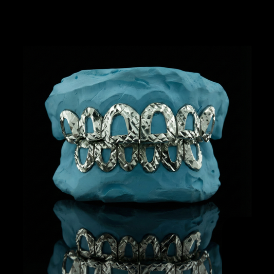 Silver Open Face Classic Slugg with Diamond Cut