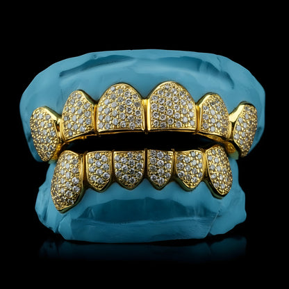 Gold with Moissanites HoneyComb Setting