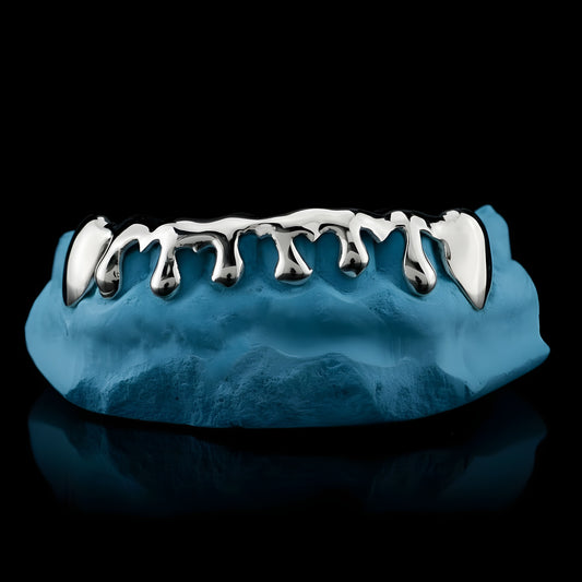 Silver Drip Style Grillz