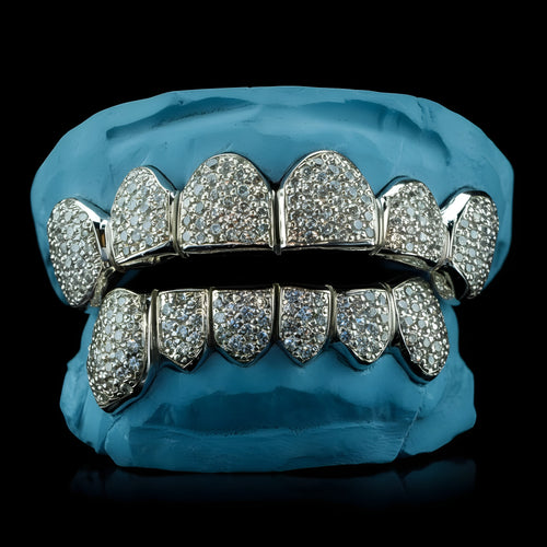 Silver With Moissanaites HoneyComb Setting