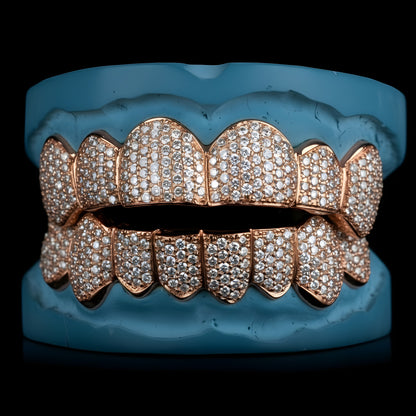 Silver With VS-1 Diamonds Honey Comb