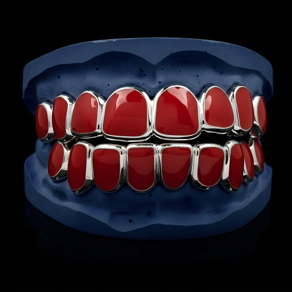 Gold Enamel Grillz - custom grillz, view 6