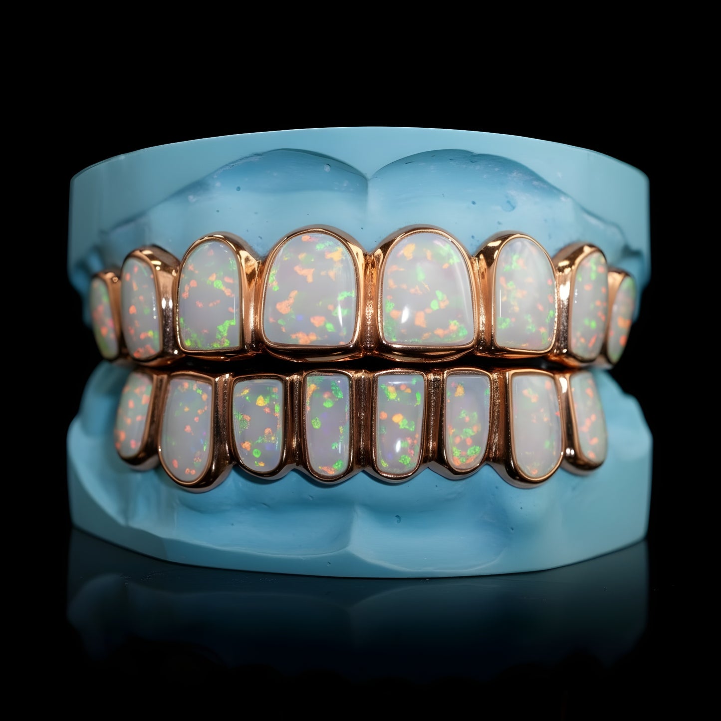 Gold Opal Grillz