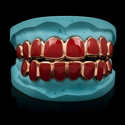 Silver Enamel Grillz