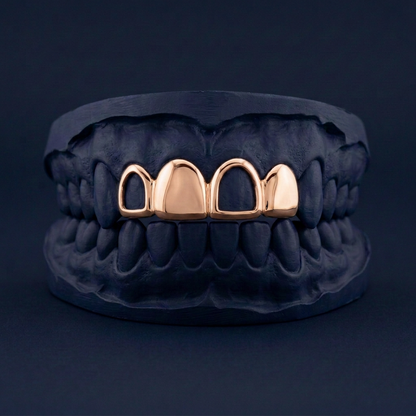 Silver Four Teeth Alternating
