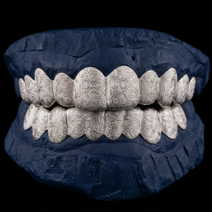 Bandana - Silver Paisley Grillz
