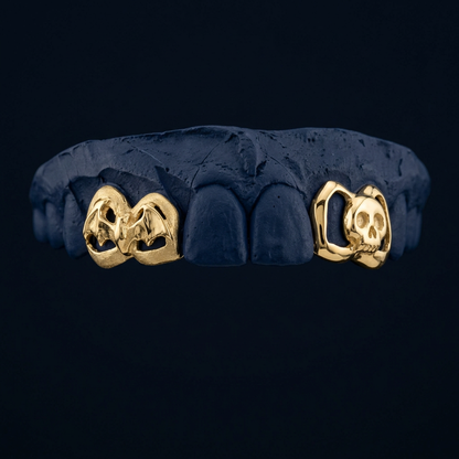 Crypt - Gold Skull & Bat Grillz
