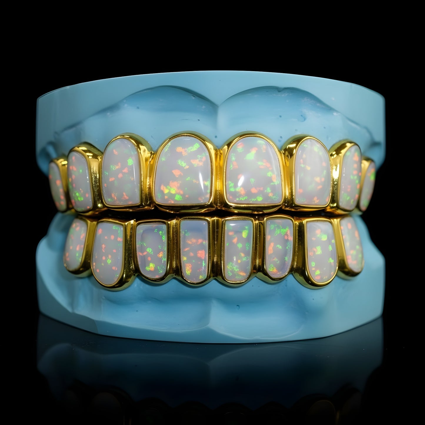 Gold Opal Grillz