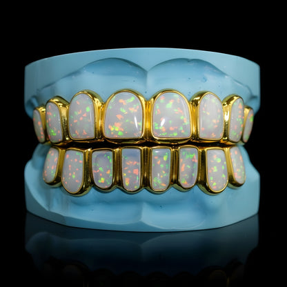 Gold Opal Grillz