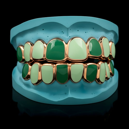 Gold Enamel Grillz