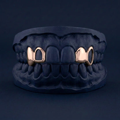 Checkerboard - Gold Alternating Open Face Grillz - alternating layout, also available on this listing