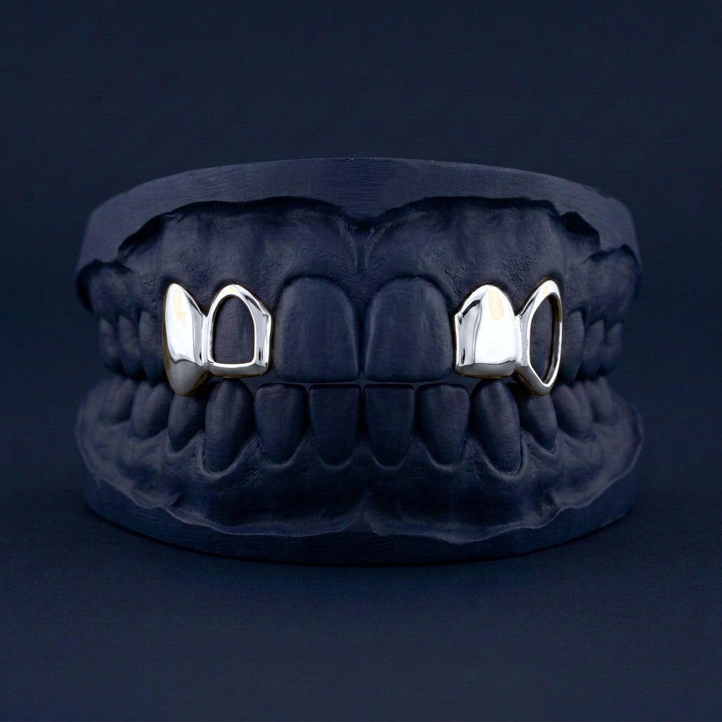 Checkerboard - Gold Alternating Open Face Grillz - alternating layout, also available on this listing