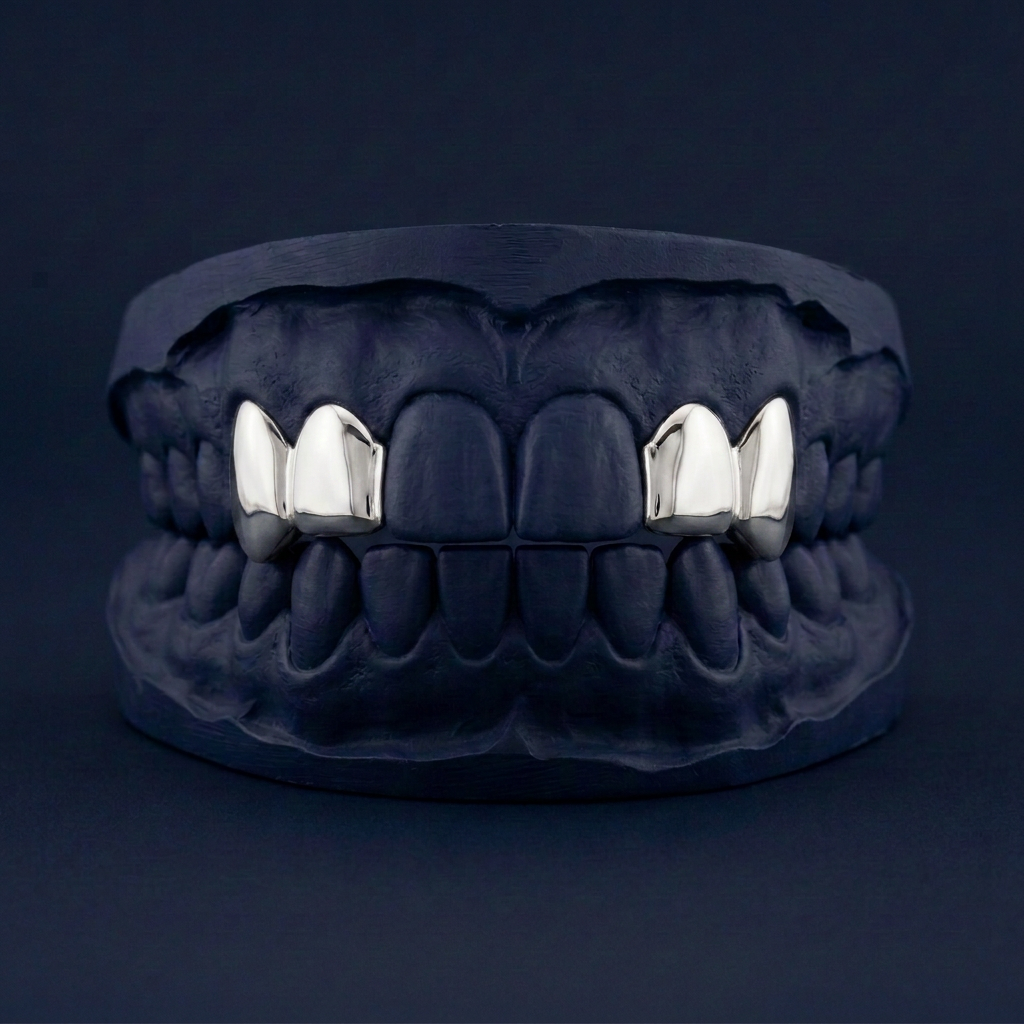Silver Four Teeth Solid