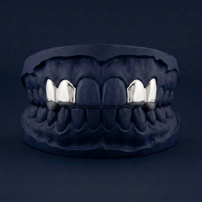Silver Four Teeth Solid