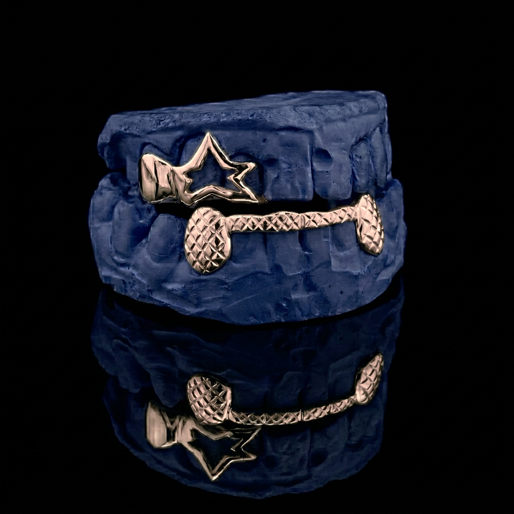 Jon Thrifts x Icestein - Silver Custom Grillz - rose gold plated - custom fit grillz handmade by Icestein Jewelers