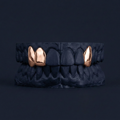 Double Fang And Cap rose gold plated
