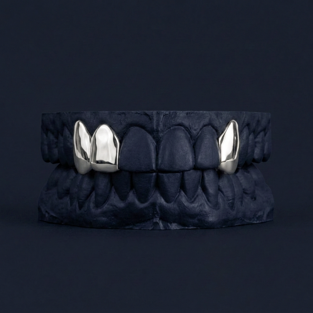 Silver Double Fang And Cap