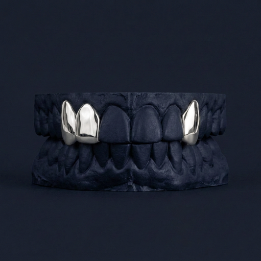 Silver Double Fang And Cap