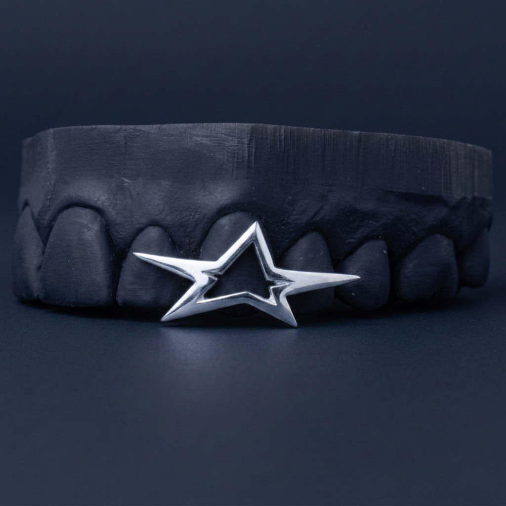 Silver Single Gold Star