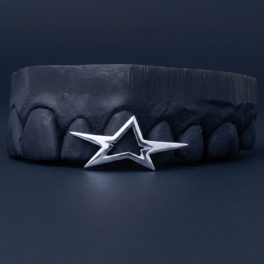 Silver Single Gold Star