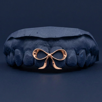 Bow rose gold plated