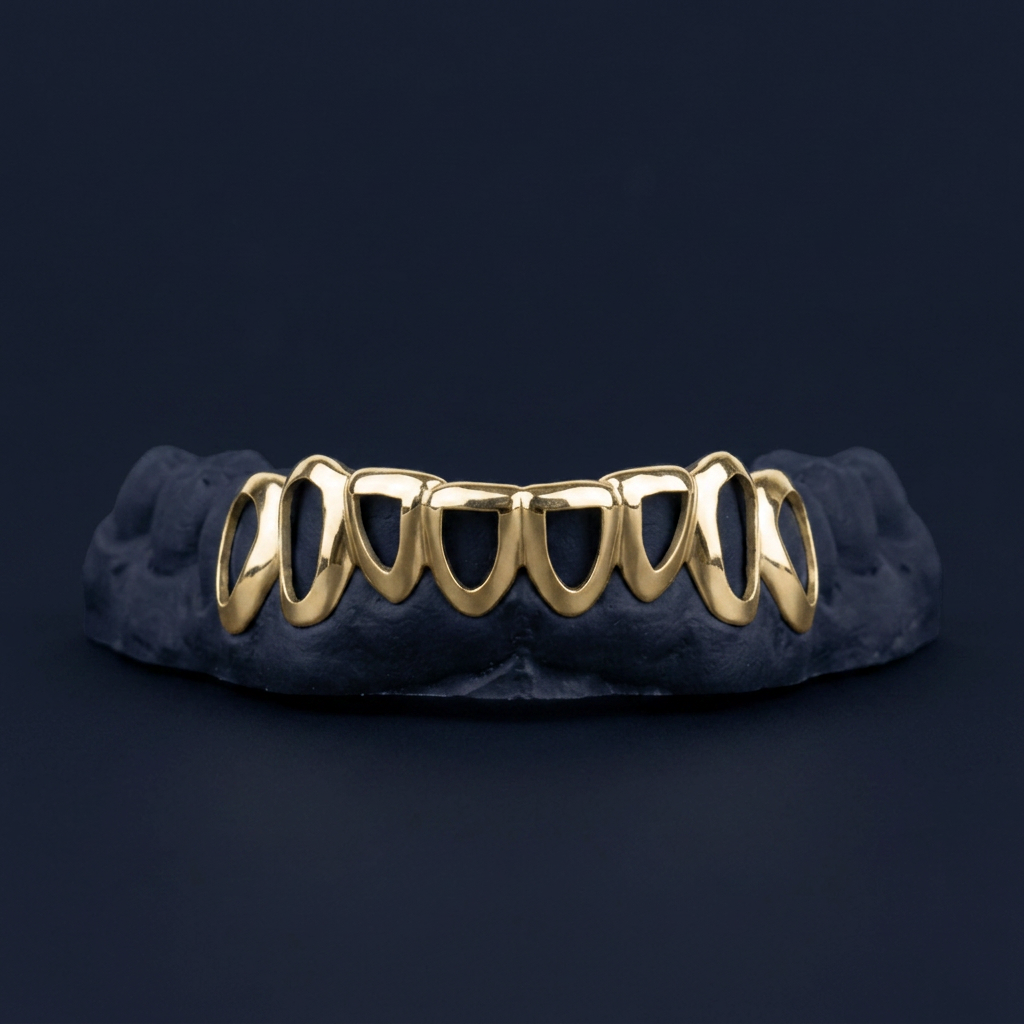 Gold Eight Tooth Open Face