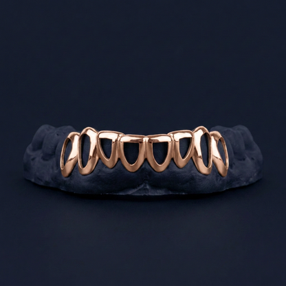 Eight Tooth Open Face rose gold plated