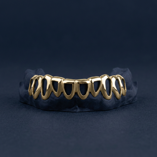 Gold Ten Tooth Open Face