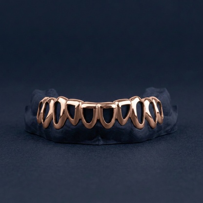 Ten Tooth Open Face rose gold plated