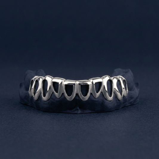 Silver Ten Tooth Open Face